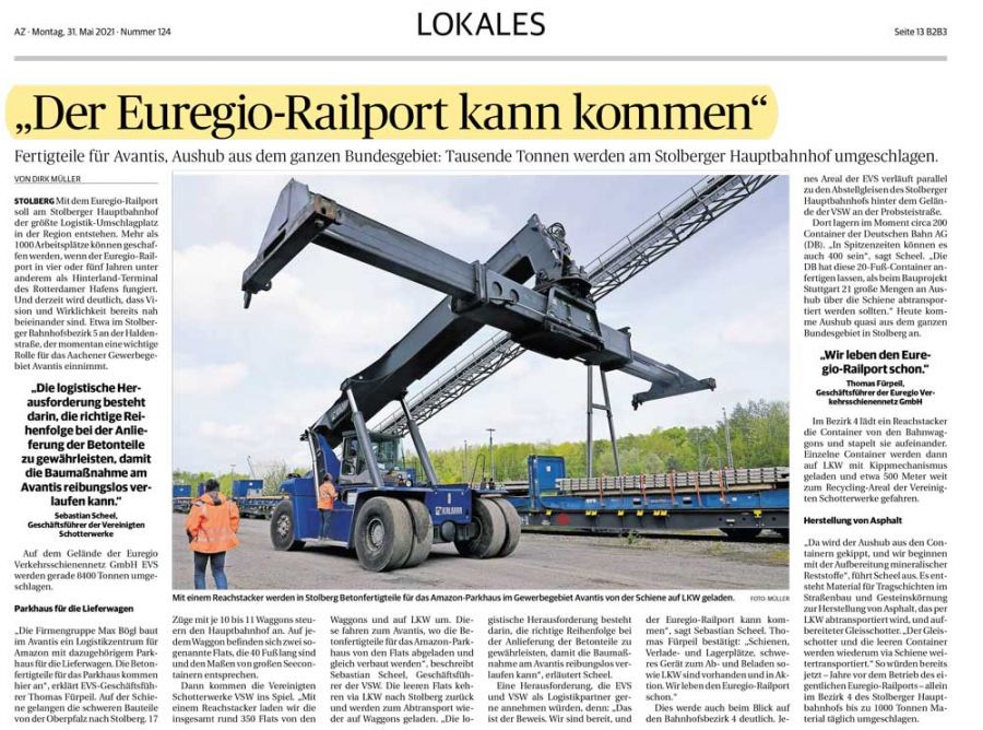 Der Euregio-Railport kann kommen