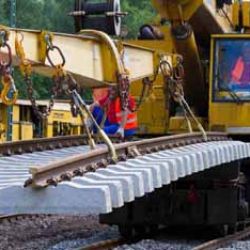 Gleiserneuerung in Eschweiler Aue im Juli 2012