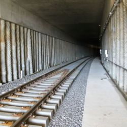 Tunnelbaustelle Neubaustrecke Langerwehe - Weisweiler im März 2009