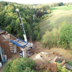 Luftaufnahme Rüstbachviadukt im September 2019